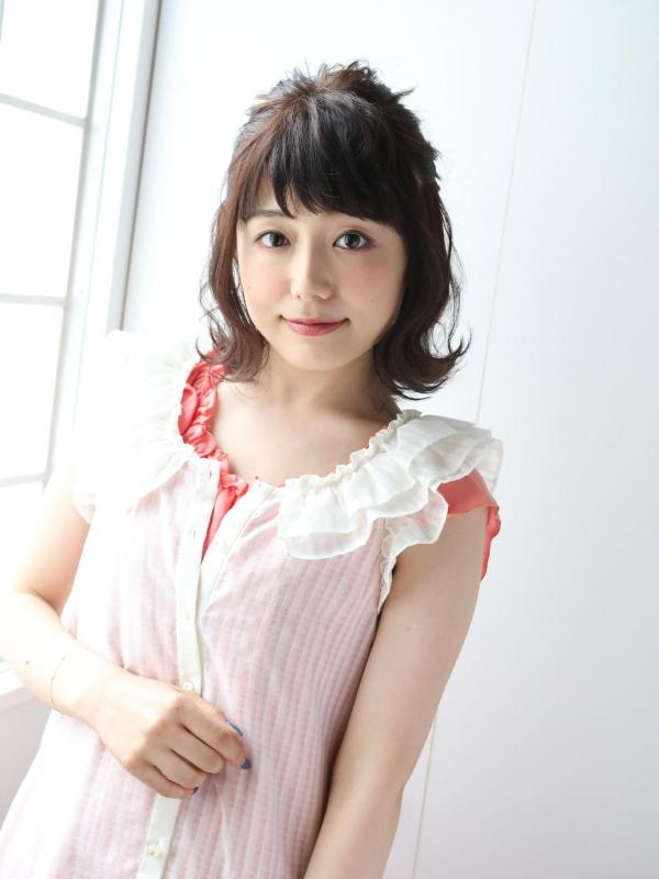 コテで簡単ミディアム×波巻きアレンジ