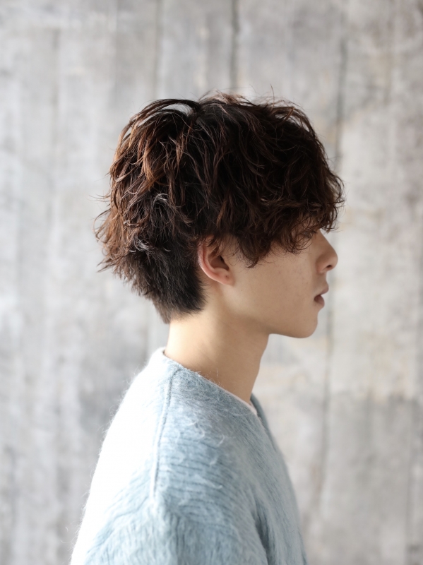 前髪長め×メンズパーマ×マッシュ