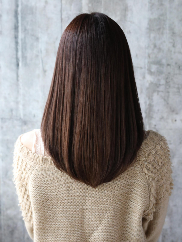 ひし形レイヤーで面長さんに◎ミディアムワンカール