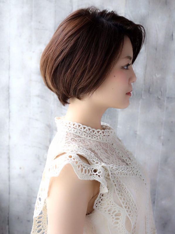 30代・40代に◎前髪なし×大人ボブストレート