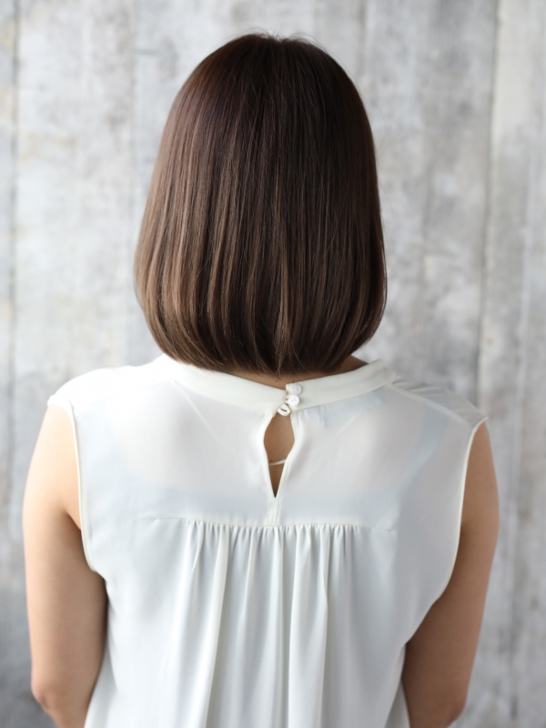 前髪あり×黒髪で大人可愛い韓国風ボブ