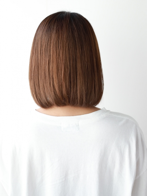 広がるボブ対策に！縮毛矯正でスタイリング簡単ストレートボブ