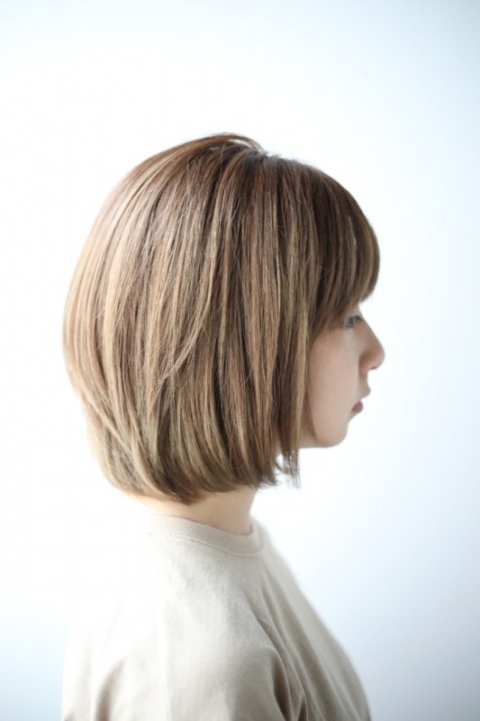 パーマなしコテなし簡単！前髪あり×ワンカールボブ