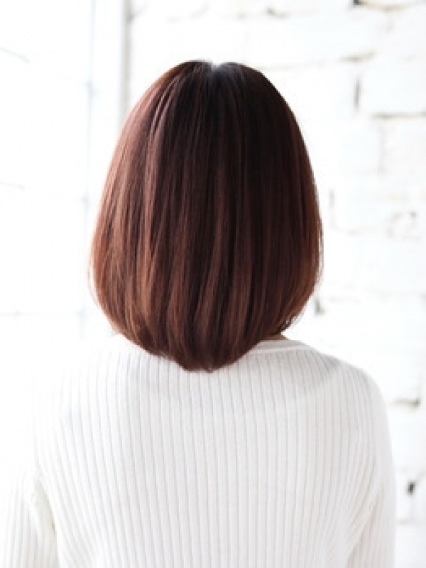 面長さんや40代に◎セット楽ちんなひし形ボブ