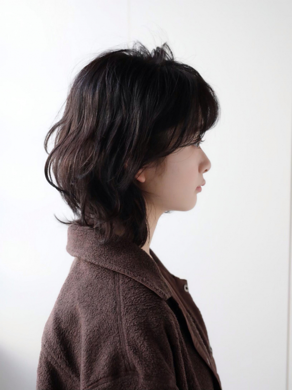 20代30代40代◎黒髪ボブのゆるふわパーマ