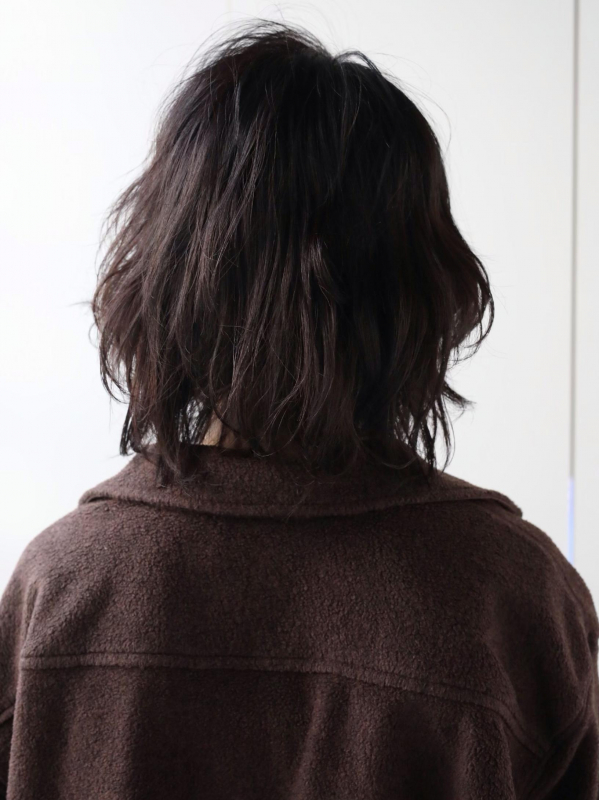 20代30代40代◎黒髪ボブのゆるふわパーマ