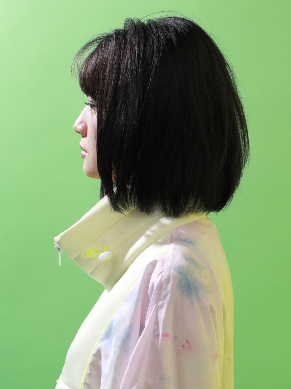 30代40代◎前髪あり×黒髪ストレートミディアムボブ