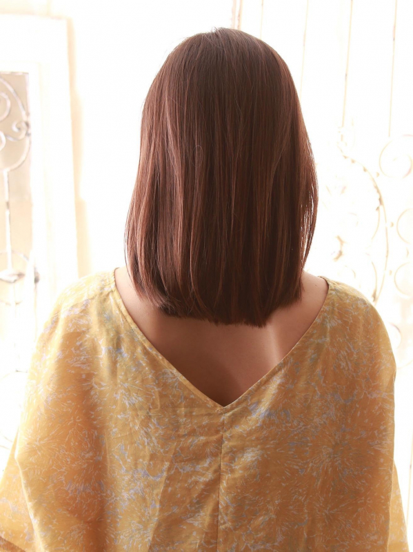 丸顔さんにおすすめ！大人可愛い前髪なしのミディアムヘア