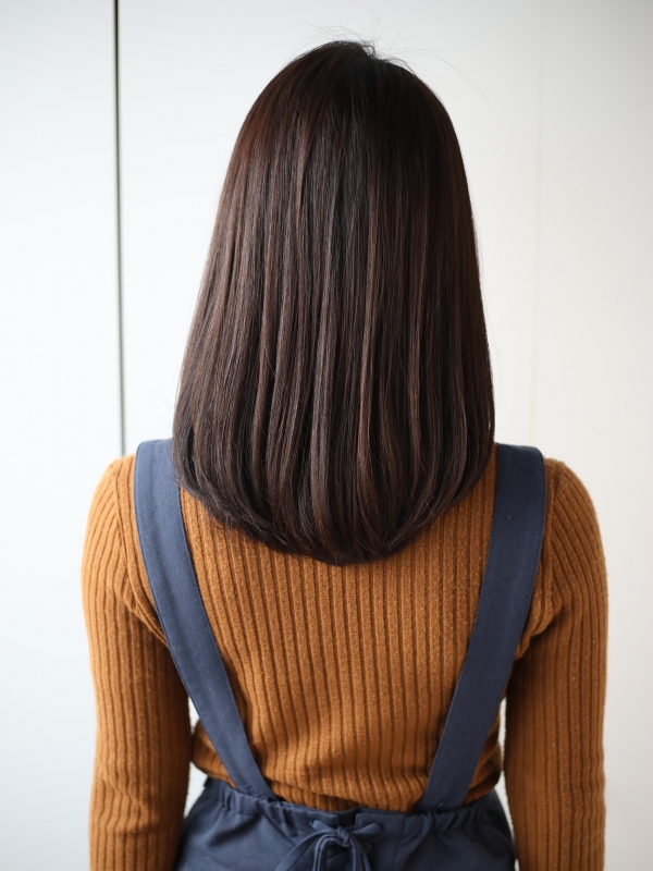 自然なひし形で骨格補正☆ストレート＆ワンカールのロブ