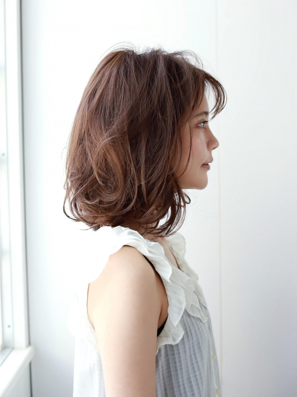 色っぽシースルーバング☆ロマンチックなゆるふわミディアム
