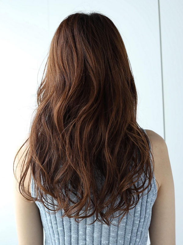 大人フレンチカジュアルな弱酸性デジタルパーマ×ロングヘア
