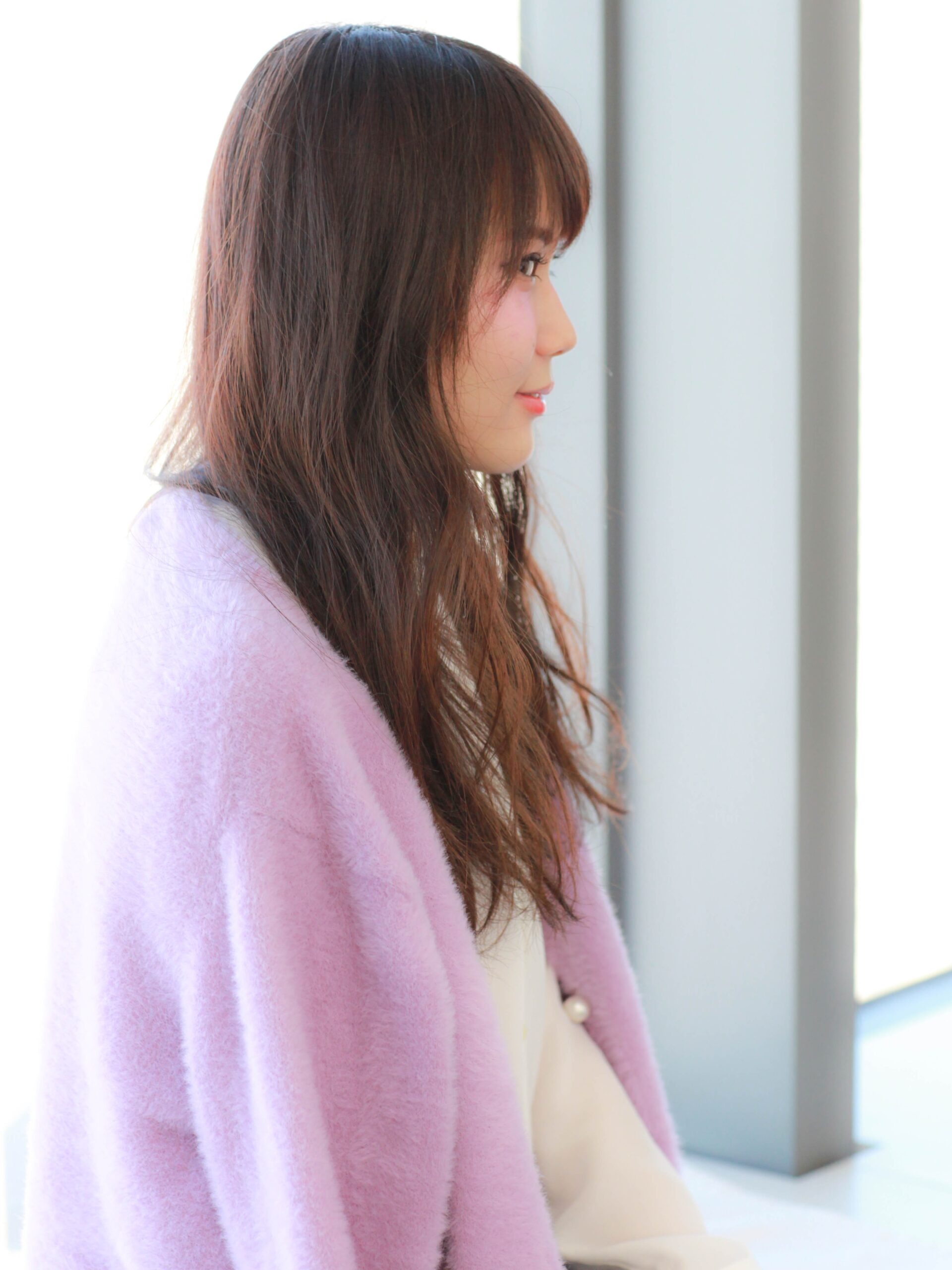 ゆるふわデジタルパーマでナチュラルなモテロングヘア