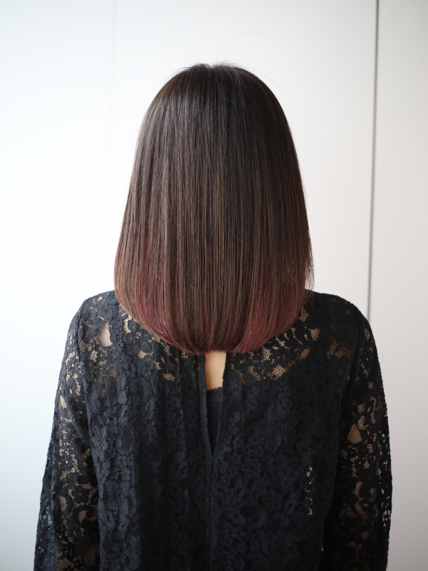 前髪あり☆しっとり清楚なミディアムストレートスタイル