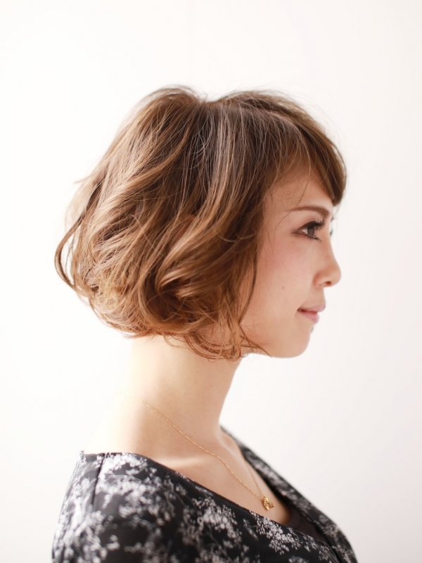 小顔効果あり！ ふんわりエレガントなボブ×パーマスタイル　