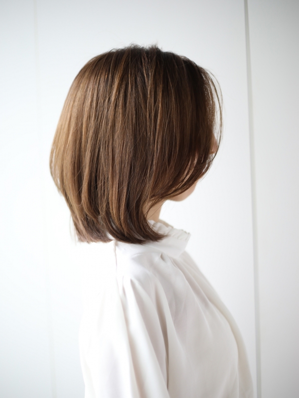 前髪なし☆サラサラストレートがレディなボブスタイル