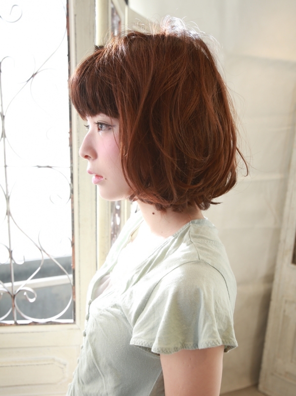 弱酸性デジタルパーマでふんわりエアリーなボブスタイル