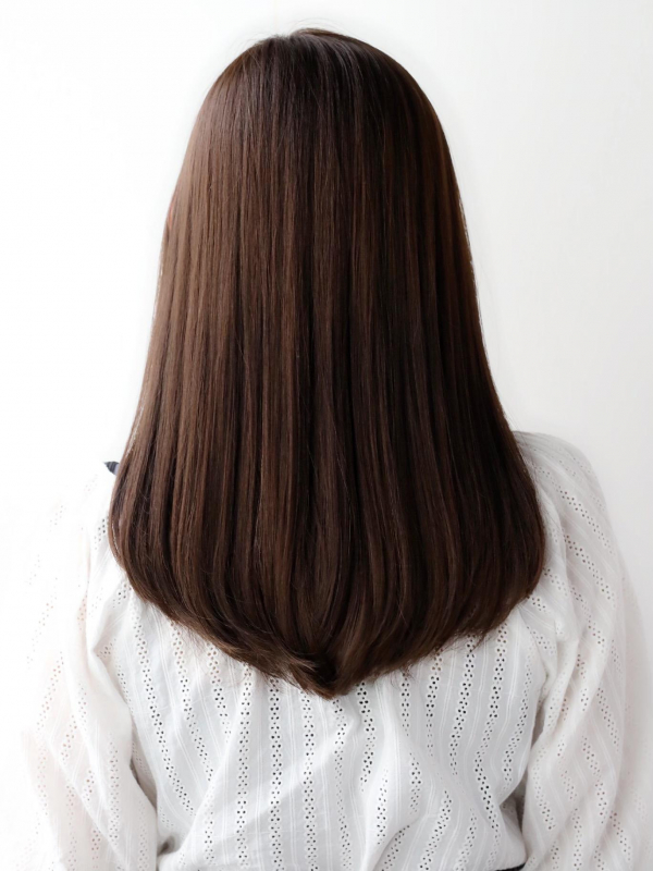 前髪に初々しさプラス★大人かわいいワンカールセミロング