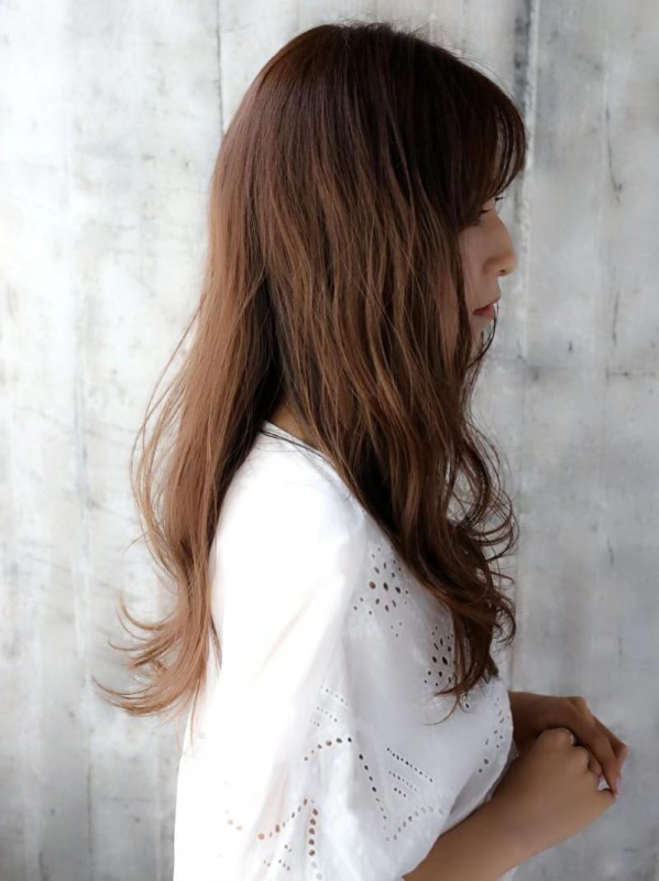 大人かわいいふんわりミックスロングパーマ