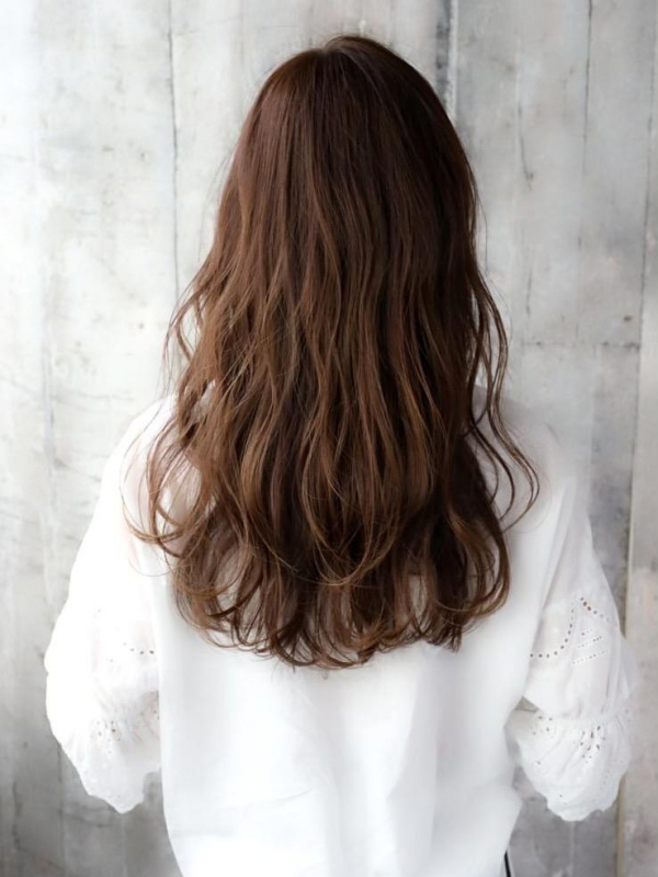 大人かわいいふんわりミックスロングパーマ