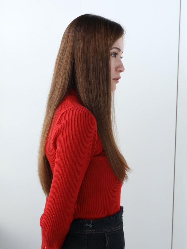 前髪なしで大人ムード☆極上ストレートのロングヘア