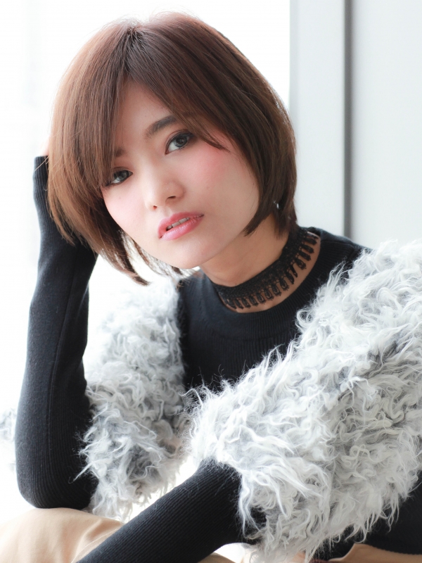 エイジング毛を若く魅せる美髪ショートボブ☆