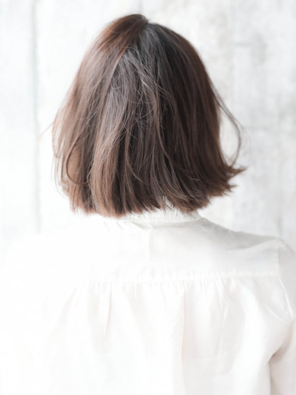 毛先重めの簡単外ハネボブスタイル