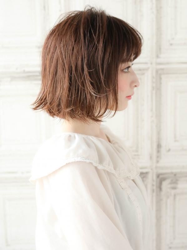 面長さん◎前髪ありの大人かわいい外ハネボブ