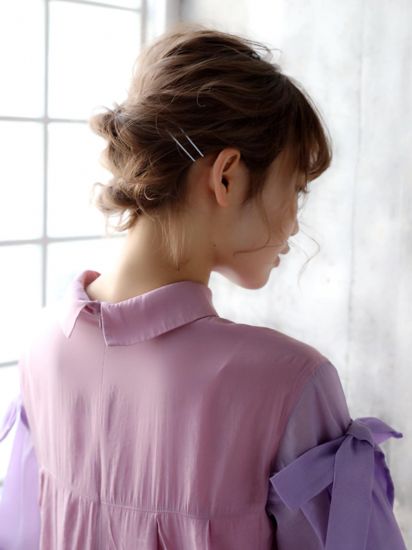 くるりんぱとピンだけ！ボブの簡単アップアレンジ