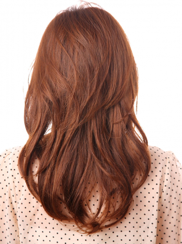 大きめカールのミディアム×内巻きウェーブ