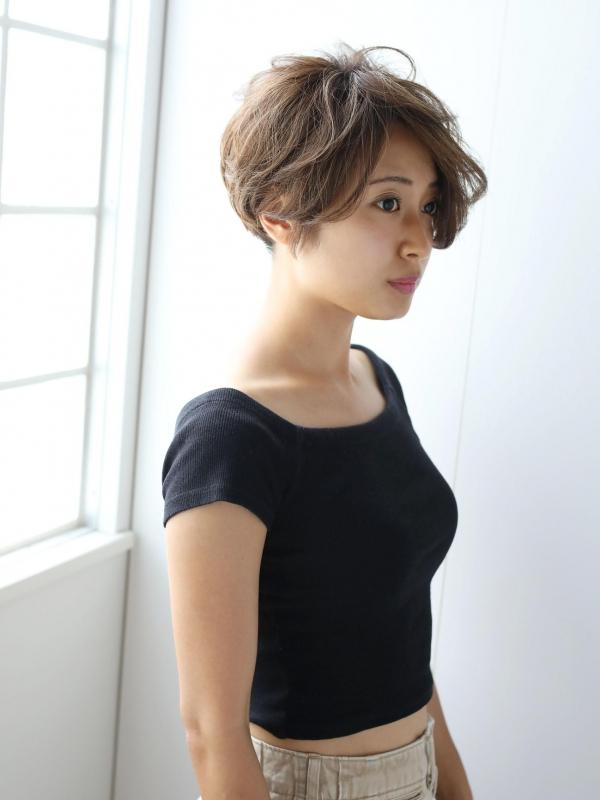 前下がりがかっこいい☆ふんわりパーマのマッシュショート