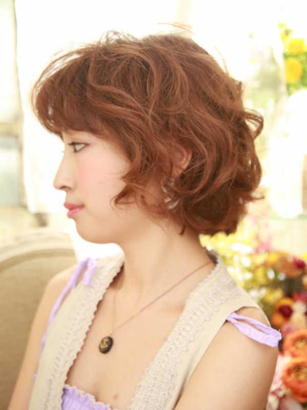 30代40代☆リップラインのカールがキュートなボブ×パーマ