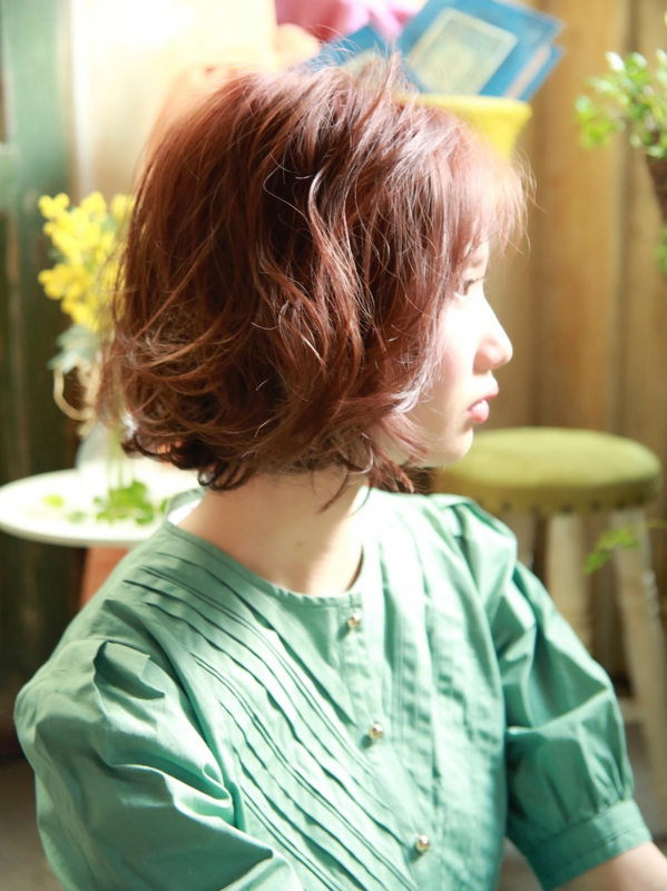 30代40代★ゆるふわ＆透明感が大人かわいい前髪なしボブ