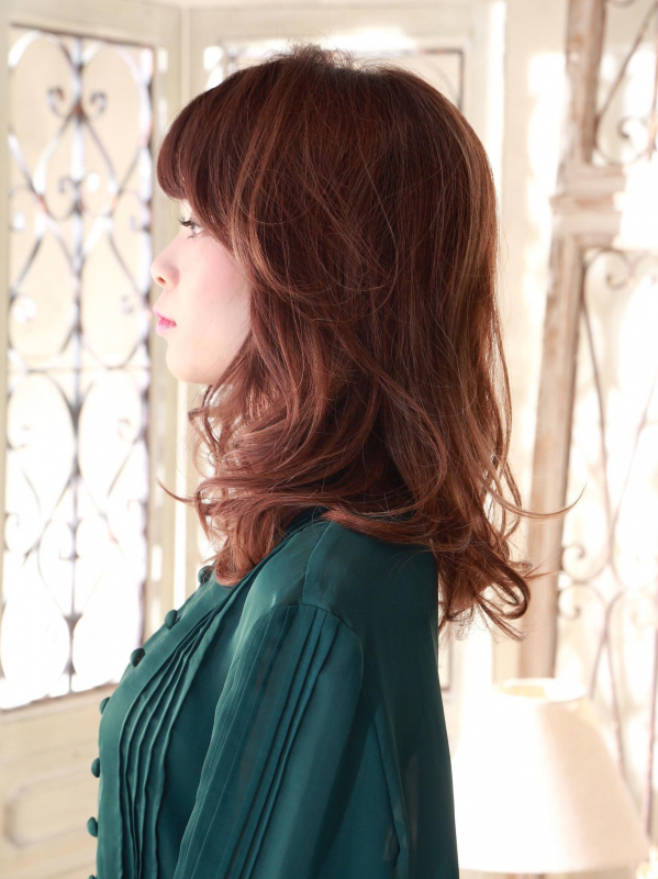 30代40代☆ゆるふわカールがレディなセミロング×パーマヘア