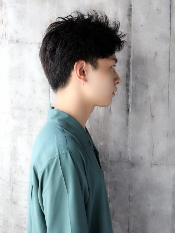 フェザーマッシュでふんわりメンズのショート