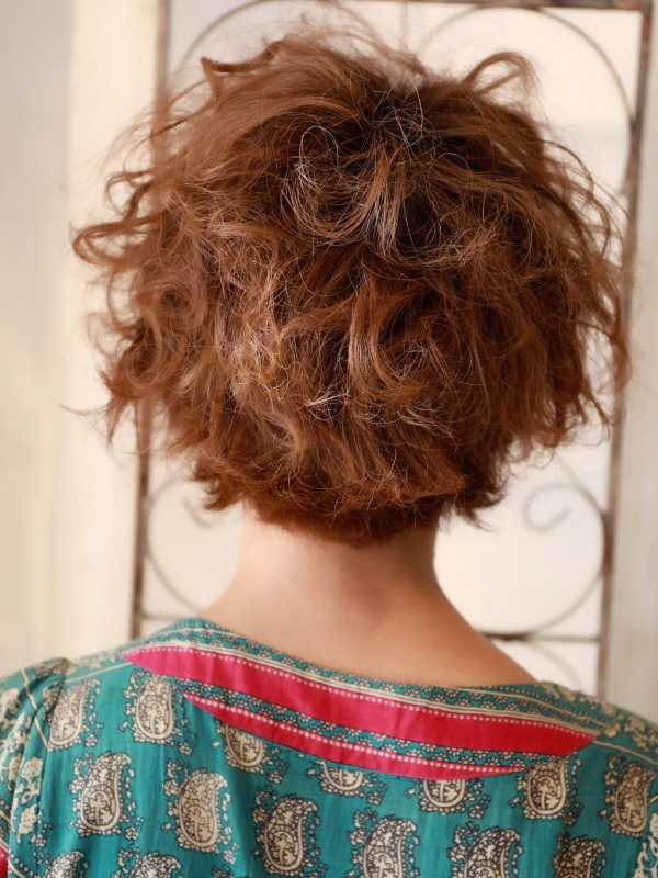 外国人風パーマがオシャレなショート×ウェーブ