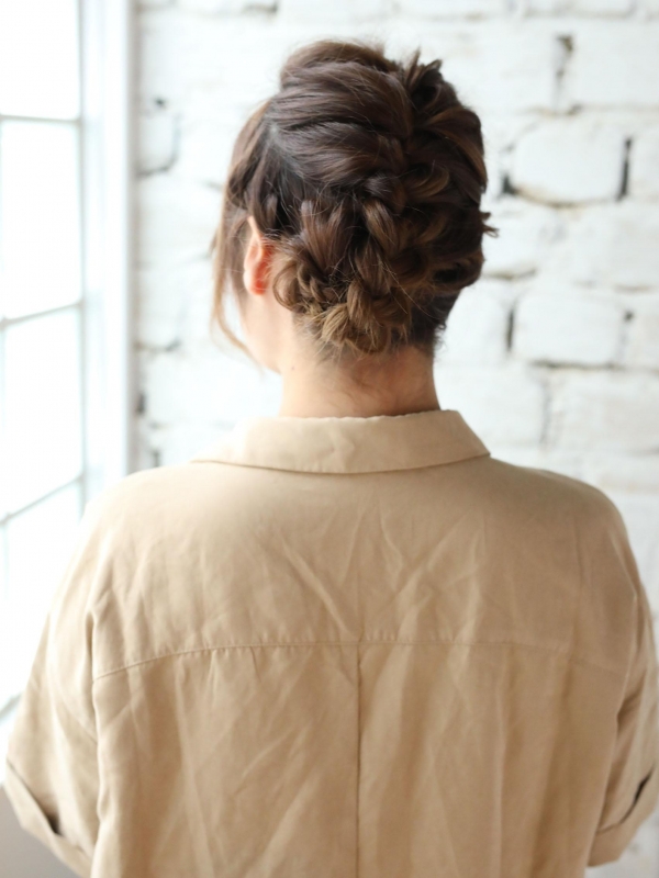 毛量が多い・クセ毛の方におすすめ! ロングの編み込みアレンジ