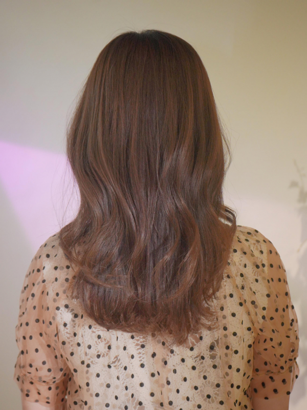 優しいブラウン＆ウェーブで作る韓国ヨシンモリ風セミロング